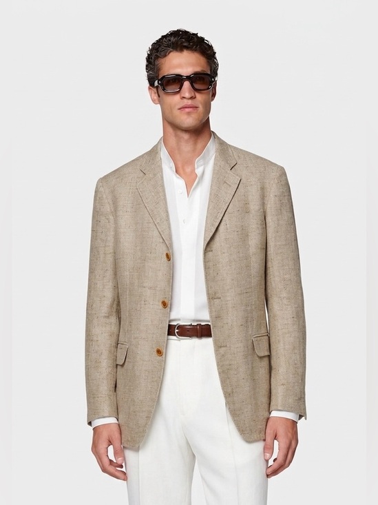 John Varvatos Other - John Varvatos $1790 Italian Linen/Silk Blazer Size 44 XL Resort Old Money Rustic